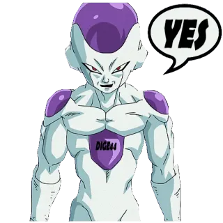 👍 Frieza Dragon Ball YES anime, freezer, dragon ball, sí, pegatina telegram sticker