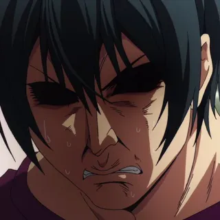 ⚓️ Anime, Bravo, Homem, Rosto, Expressão telegram sticker