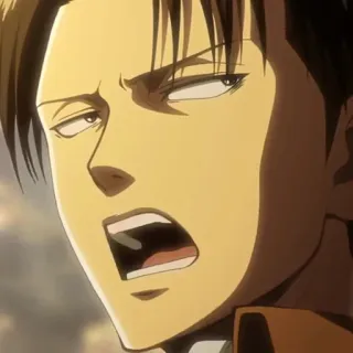 ⚔ Levi Ackerman Attack on Titan Anime, Levi, Attack on Titan, AoT, Kapten Levi, Militer, Marah, Sikap telegram sticker