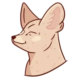 😊 fennec fox, animal, dog, fox, cartoon, sticker, cute, desert animal telegram sticker