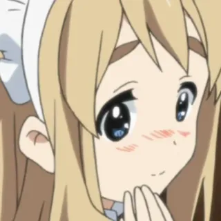 🍙 Tainaka Ritsu K-On! Аниме, K-On, Тайнака Рицу, Милый, Девушка, Мультфильм, Группа telegram sticker