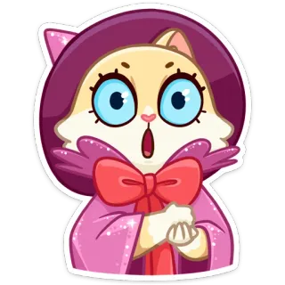 😳 kat, cartoon, dier, geschrokken, verrast, schattig, sticker telegram sticker