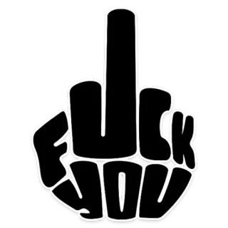 🖕 FUCK YOU middle finger, offensive, rude, insult, gesture telegram sticker