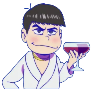 🍷 Anime, Kartun, Karakter, Pria, Minum, Anggur, Gelas whatsapp sticker