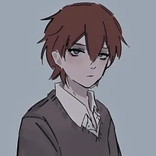 ❄️ 애니메이션, 만화, 슬픈, 소년, 캐릭터 telegram sticker