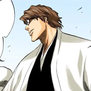 🧬 Sosuke Aizen Bleach 애니메이션, 만화, 안경, 악당, 능글 telegram sticker