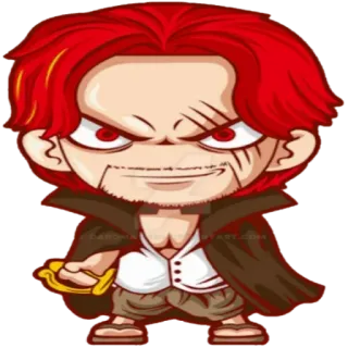 😏 Shanks One Piece Anime, Pirata, One Piece, Shanks, Cartone animato, Manga telegram sticker