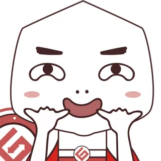 👍 Cartoon, Figur, Lustig, Ausdruck, Frech telegram sticker