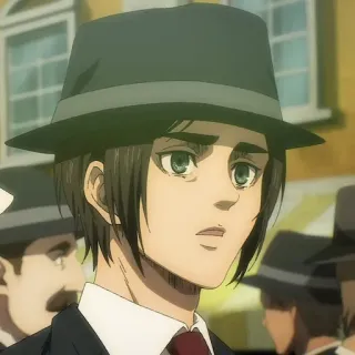 💈 Eren Yeager Attack on Titan Anime, Ataque dos Titãs, Eren Yeager, Personagem, Mangá, Animação telegram sticker
