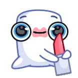 💄 cartoon, cute, lipstick, beauty, makeup, sticker whatsapp sticker