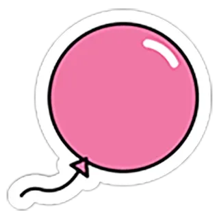 🎈 气球, 派对, 庆祝, 粉色 telegram sticker
