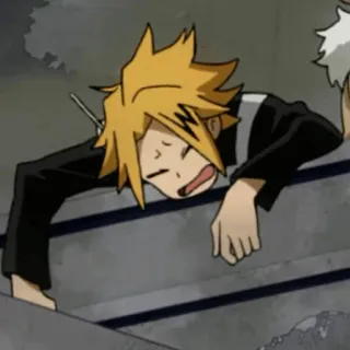 ⚡️ Denki Kaminari My Hero Academia Anime, My Hero Academia, Denki Kaminari, Cansado, Agotado whatsapp sticker