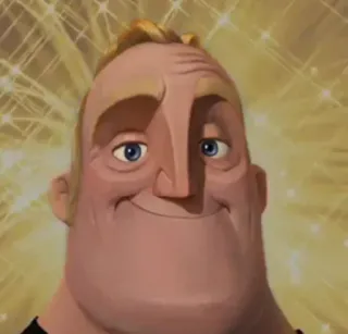 😊 Mr. Incredible The Incredibles Mr. Incredible, Disney, Pixar, Die Unglaublichen, Charakter, Lächeln, Held telegram sticker