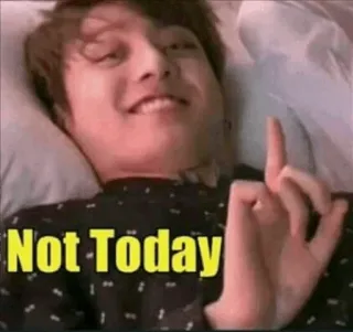 😃 Not Today middelvinger, beledigend, onbeschoft, meme, uitdrukking telegram sticker