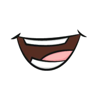 😂 boca de desenho animado, desenho animado, boca, sorriso whatsapp sticker