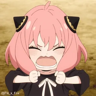 🥺 Anya Forger Spy x Family Anime, Süß, Wütend, Mädchen, Weinend, Spy x Family, Anya telegram sticker