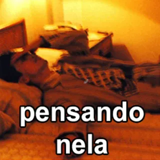 🥰 pensando nela thinking, sad, person, bed, worried whatsapp sticker