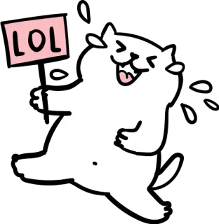 😂 LOL rire, chat, drôle, lol, rire, humour telegram sticker