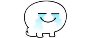 😭 piangere, triste, lacrime, emoji, emoticon, cartone animato telegram sticker