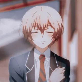 😌 Anime, seragam sekolah, anak laki-laki, imut whatsapp sticker