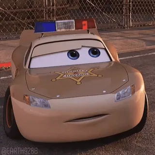 🙂 Sheriff Cars Shérif, Voitures, Dessin animé, Police, Film, Personnage telegram sticker