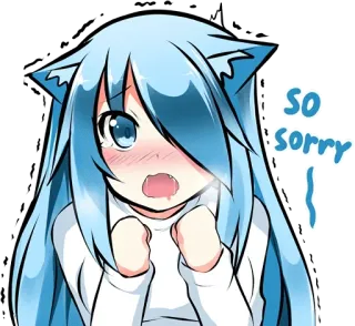 🦄 SO SORRY Anime, Fofo, Kawaii, Desculpa, Arrependimento, Triste telegram sticker