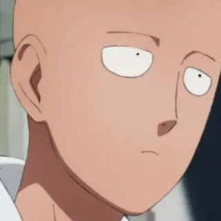😐 Saitama One-Punch Man Anime, Saitama, One Punch Man, Calvo, Eroe telegram sticker