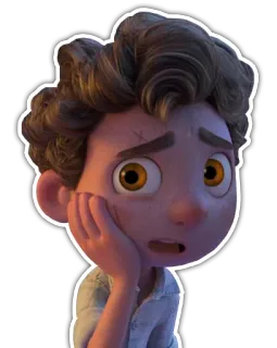 😵 Luca Luca, Pixar, Film, Disney, animiert, Figur telegram sticker