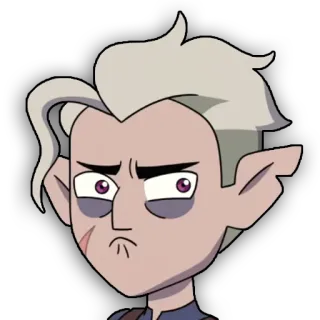 😑 Hunter The Owl House 만화, 캐릭터, 그림워커, 아울 하우스, 디즈니 telegram sticker