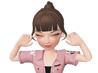 🙉 desenho animado, pessoa, mulher, avatar, gesto, arte digital whatsapp sticker