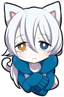 White Kitten whatsapp stickers