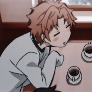 😄 Anime, Cartoon, Chibi, Kaffee, Süß telegram sticker