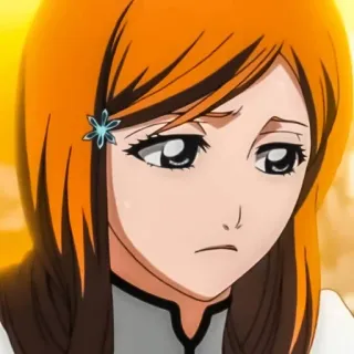 😔 Orihime Inoue Bleach anime, manga, Bleach, Orihime Inoue, character telegram sticker