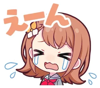 😭 えーん weinen, anime, traurig, tränen, cartoon telegram sticker