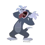 🤪 Potwór, Kreskówka, Zły, Zwierzę, Wilk telegram sticker