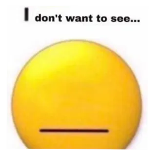 👍 I don't want to see... telegram sticker