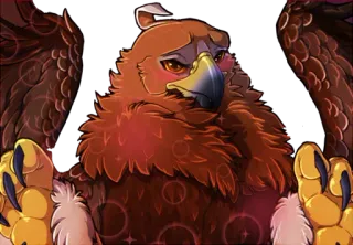 🥵 pássaro, águia, peludo, animal, penas whatsapp sticker