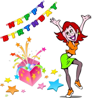 💁 HAPPY BIRTHDAY aniversário, celebração, presente, festa, mulher, estrelas telegram sticker