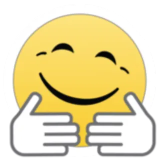 😉 絵文字, ハグ, 愛情, 可愛い, 黄色, フレンドリー, 笑顔 telegram sticker