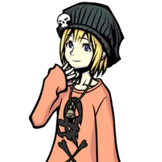 ☺️ skull, anime, character, hat, sweater telegram sticker