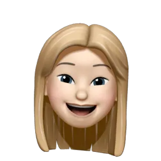 ✏️ Emoji, Mulher, Cabelo loiro, Avatar, Desenho animado, Pessoa telegram sticker