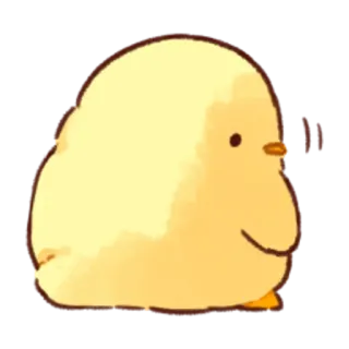 😔 ลูกไก่, นก, น่ารัก, สัตว์, สีเหลือง telegram sticker