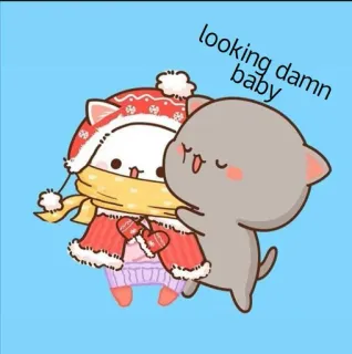 🤩 looking damn baby cartoon, cute, animals, winter, baby, affectionate whatsapp sticker