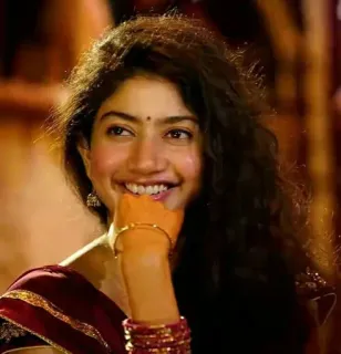 🥰 Sai Pallavi actress, indian, beautiful, smile, woman telegram sticker