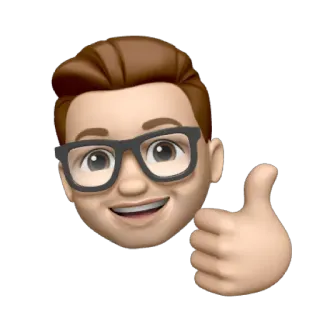 👍 joinha, feliz, óculos, emoji telegram sticker
