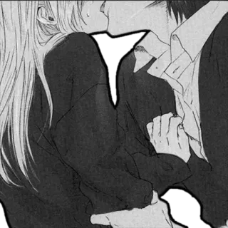 🌔 Kuss, Liebe, Anime, Romantik, Paar, Manga telegram sticker