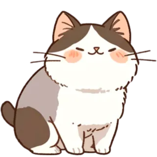 ☺️ gatto, gattino, carino, animale, animale domestico, cartone animato, adesivo telegram sticker