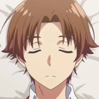 🏫 Ayanokoji Kiyotaka Classroom of the Elite Anime, Classroom of the Elite, Ayanokoji, Kiyotaka, Dormir, Personnage whatsapp sticker