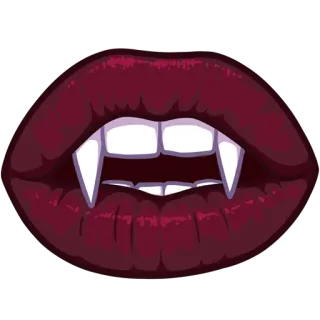 🐰 lips, vampire, fangs, horror, mouth, teeth telegram sticker