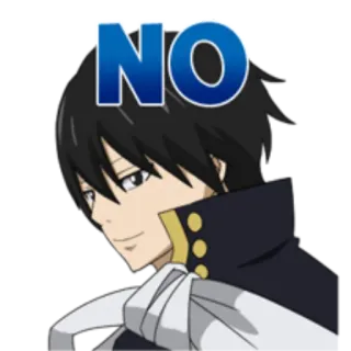 🙅‍♂️ NO Anime, Không, Phủ nhận, Không chấp thuận, Nhân vật, Từ chối telegram sticker